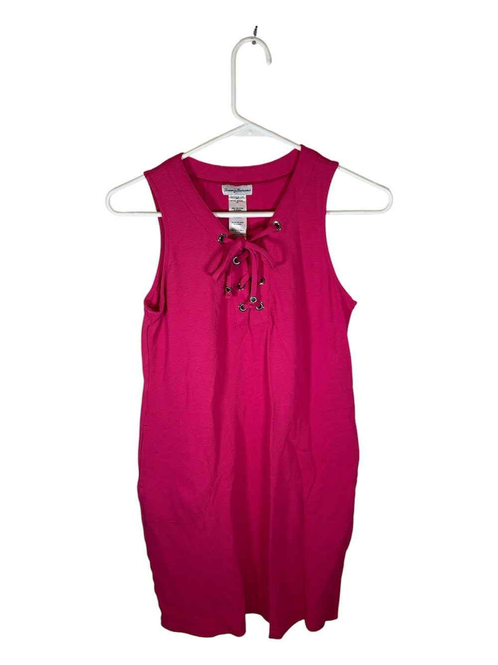 Tommy Bahama Island Cays Lace Up Spa Dress Passion Pink with Pocketd
